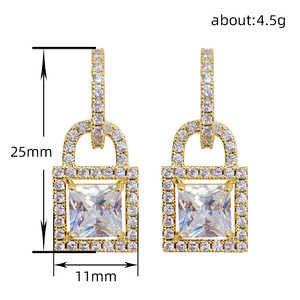 Orecchini Pendenti Geometrici, Orecchini Eleganti in Stile Francese per Donne, Gioielli di Lusso Leggero, Idea Regalo - Product Image 3