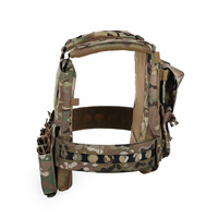 PTG Set gendongan pelat PC MOLLE V5 lepas cepat dengan ikat pinggang ringan kantong tiga Mag untuk Game CS Air lembut