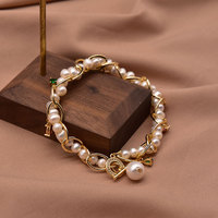 Bracelet élégant en perles d'eau douce blanches, design simple et élégant pour femmes, bureau, affaires, décontracté, usage quotidien
