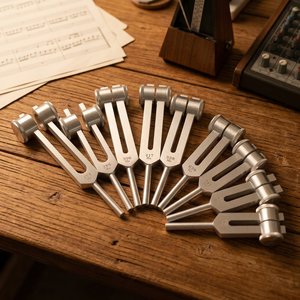 Diapasons Solfeggio lestés, lot de 9, pour la sonothérapie, la réparation du DNA et les bénédictions. - Product Image 2
