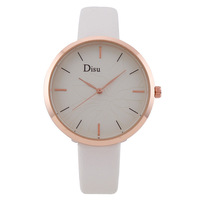 Montre Femme Tendance Minimaliste à Grand Cadran, Bracelet en Cuir, Personnalisation d'Usine, Vente Chaude à l'Export