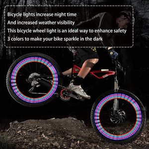 Feux de pneu de vélo multicolores Feux de roue de vélo étanches Feux de valve de moto Lampe au néon à rayons Led Feux de roue de vélo - Product Image 6