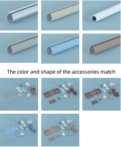 Thanh Ray Dưới Bằng Nhôm Thành Phần Rèm Đáy Tròn Phụ Kiện Rèm Rèm Thanh Ray Dưới Bóng Râm - Product Image 6