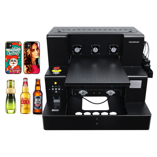 Colorsun New Multifunctional Flat Item Cylindrical Item Printing Machine XP600 A3 UV Printer