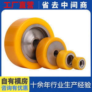 Ruedas Recubiertas de Poliuretano con Rodamientos de Bolas, Resistentes al Desgaste, Color Amarillo, Tamaño Personalizable - Product Image 5