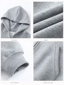 Sudaderas con Cremallera Personalizadas al por Mayor con Logotipo Impreso, 420 Gramos, Sudaderas con Cremallera Extra Grandes de Felpa de Algodón Grueso de Alta Calidad - Product Image 4