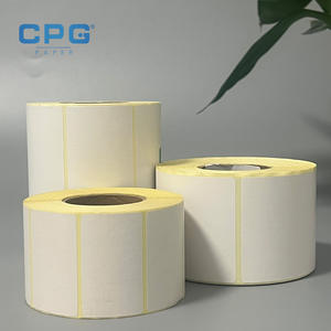 Customized White Self Adhesive Label Paper OEM 100x150mm 50x30mm 40x20mm Thermal Label Roll for Express Waybill - Product Image 1