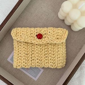 Cartera <span class=keywords><strong>de</strong></span> mano tejida a mano a rayas <span class=keywords><strong>de</strong></span> algodón puro, monedero <span class=keywords><strong>de</strong></span> <span class=keywords><strong>ganchillo</strong></span> multicolor con cierre <span class=keywords><strong>de</strong></span> botón, portátil <span class=keywords><strong>para</strong></span> uso diario - Product Image 5