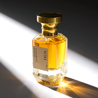 Großhandel Polyedrische Klare Glas-Parfümflasche 50ml 100ml Luxuriöse Leere Parfümflasche mit Golddeckel Individuelles Logo und Verpackung