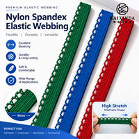 Bande de dentelle extensible en picot élastique Spandex/Nylon, 9 mm, douce pour la peau, pour la couture de vêtements et de sous-vêtements