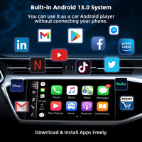 Véhicule haut de gamme android 13.0 carplay dongle portable allinone carplay adaptateur carplay ai box avec youtube netflix gps