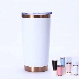 Gobelet isotherme en acier inoxydable de 20 oz, plaqué or cuivre, gravure laser, finition thermolaquée - Retour à l'école, maintien thermique 12-24h - Product Image 3