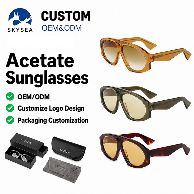 High End Eyeglasses Men Women Fashion Acetate Sunglasses CR39 Lens UV400 Protection Frames Vintage Style