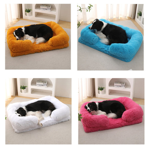 Hersteller Großhandel Camas Para De Perros Polyester Plüsch Hochwertige Plüsch Hunde bett Sofa Haustier Produkt Bett für Hund Katze - Product Image 1