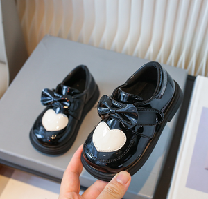 Zapatos de Vestir con Lazo y Suela de Goma para Niñas, Diseño de Princesa con Corazón, Novedad de Primavera - Product Image 4