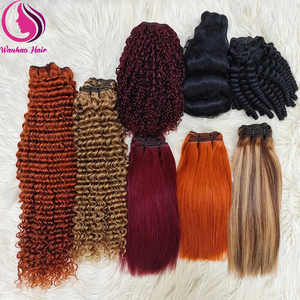 Vierge Bouclés Blonde Remy Double Trame 100% Cuticules Alignés Birmans Paquets de Cheveux Humains Bruts <span class=keywords><strong>Tissage</strong></span> <span class=keywords><strong>Naturel</strong></span> Extensions de Cheveux - Product Image 4