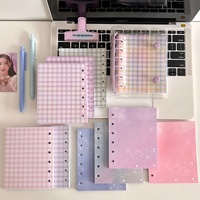 Nouveau Style Coréen Transparent PVC Souple A7 Classeur Photo Porte-Cartes Multicolore 3 Anneaux A7 Classeur Budget avec Pochette Insérée