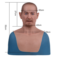 Accessoires de mascarade de fête Eugene Oldman, masque intégral en Silicone réaliste, masque d'halloween pour le vieil homme, Cosplay