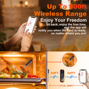 Yeni gerçek kablosuz et termometresi akıllı BT uygulaması barbekü sıcaklıklarını izler - Product Image 2