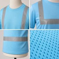 T-shirt de travail à manches courtes à séchage rapide avec bande réfléchissante pour hommes, chemise de sécurité pour les équipes de travail en extérieur