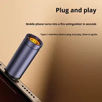 Allume-cigare moderne avec interface Type-C, portable, coupe-vent, mini, pour le camping, les voyages, la voiture, l'avion, sûr à utiliser