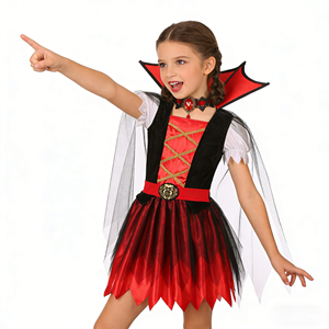 Disfraz de Vampiresa Real para Niñas, Vestido de Diablo, Juego de Rol, Cosplay, Uniforme, Halloween, Disfraz de Reina Vampiresa Victoriana para Niñas - Product Image 2