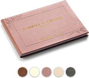 Couverture en cuir Vintage de luxe gravure blanche et or A4 B5 <span class=keywords><strong>livre</strong></span> d'or d'anniversaire cartonné planificateurs de mariage Pages lignées - Product Image 2