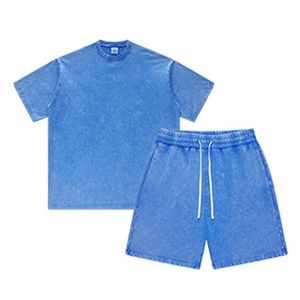 Offre Spéciale Streetwear surdimensionné T-<span class=keywords><strong>shirt</strong></span> et <span class=keywords><strong>short</strong></span> hommes décontracté blanc séchage rapide lavé sweat Shorts t-shirts <span class=keywords><strong>ensemble</strong></span> - Product Image 2