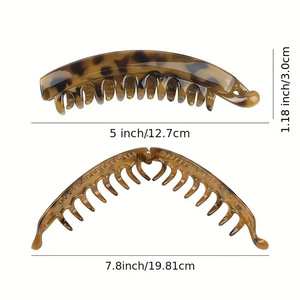 Pinces à cheveux <span class=keywords><strong>banane</strong></span> en plastique de 13cm style coréen grandes pinces à cheveux en résine pinces à cheveux torsadées pour femmes et filles avec des cheveux épais - Product Image 3