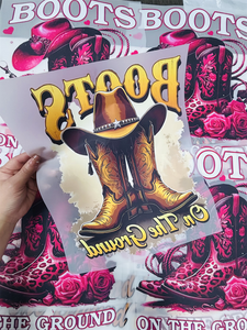 סיטונאי המגפיים הם על הקרקע חמה dtf חום העברת עיצוב dtf ברזל על העברת מדבקות לוגו מותאם אישית מדבקות - Product Image 6