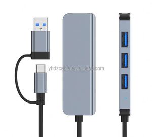 Type-C 4-in-1 <b>USB</b> 3.0 High-Speed Transmission Docking Station with 3 <b>USB</b> 2.0 <b>Hubs</b> Charging Data Function for Computers - Product Image 3