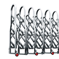 Barrière de contrôle des foules manuelle coulissante en acier inoxydable la plus vendue – Clôture accordéon temporaire durable pour la sécurité routière scolaire, facile à installer
