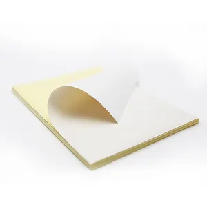 Self-Adhesive Paper Roll Cast Coated Paper With Water Based Adhesive White Glassine Liner For Printing