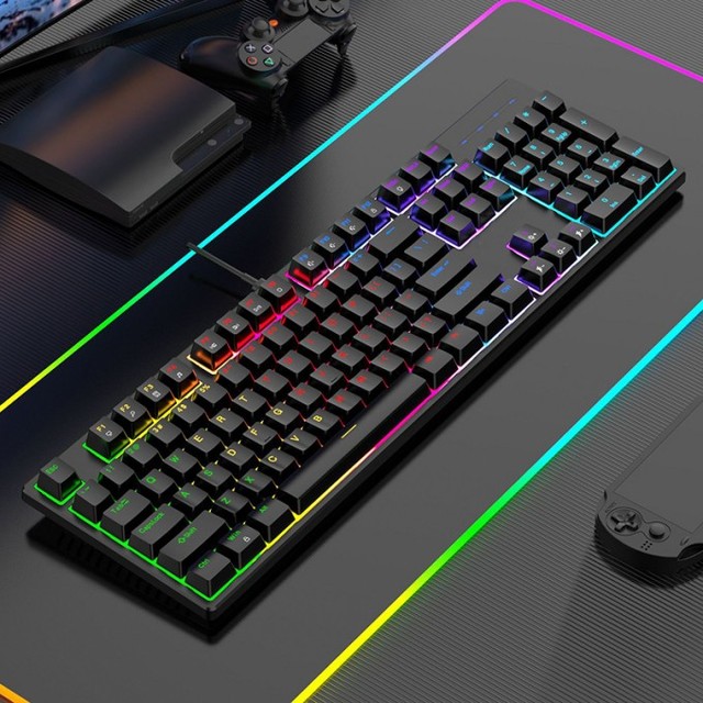 Programmable Mechanical Gaming Keyboard 104 Keys RGB Backlit Wired Private Mold Customized Logo OEM Wholesale Keypad