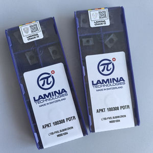 APKT100308 PDTR LT30 เครื่องมือตัดกลึง CNC แท้  แผ่นคาร์ไบด์เคลือบ PVD รูปทรงสี่เหลี่ยม  แบบ OEM ปรับแต่งได้  ความแข็ง HRC45-55 รับประกัน 3 ปี - Product Image 2
