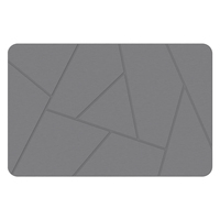Tapis de bain rectangulaires modernes de luxe écologiques en terre de diatomée gravée, solides, à absorption rapide de l'eau, séchage rapide, fabriqués à la machine