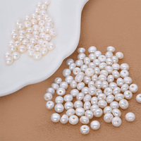 Perles en vrac naturelles d'eau douce en forme de bouton de pain de 4,5-5 mm pour la fabrication de boucles d'oreilles et de bijoux DIY (vente en gros)