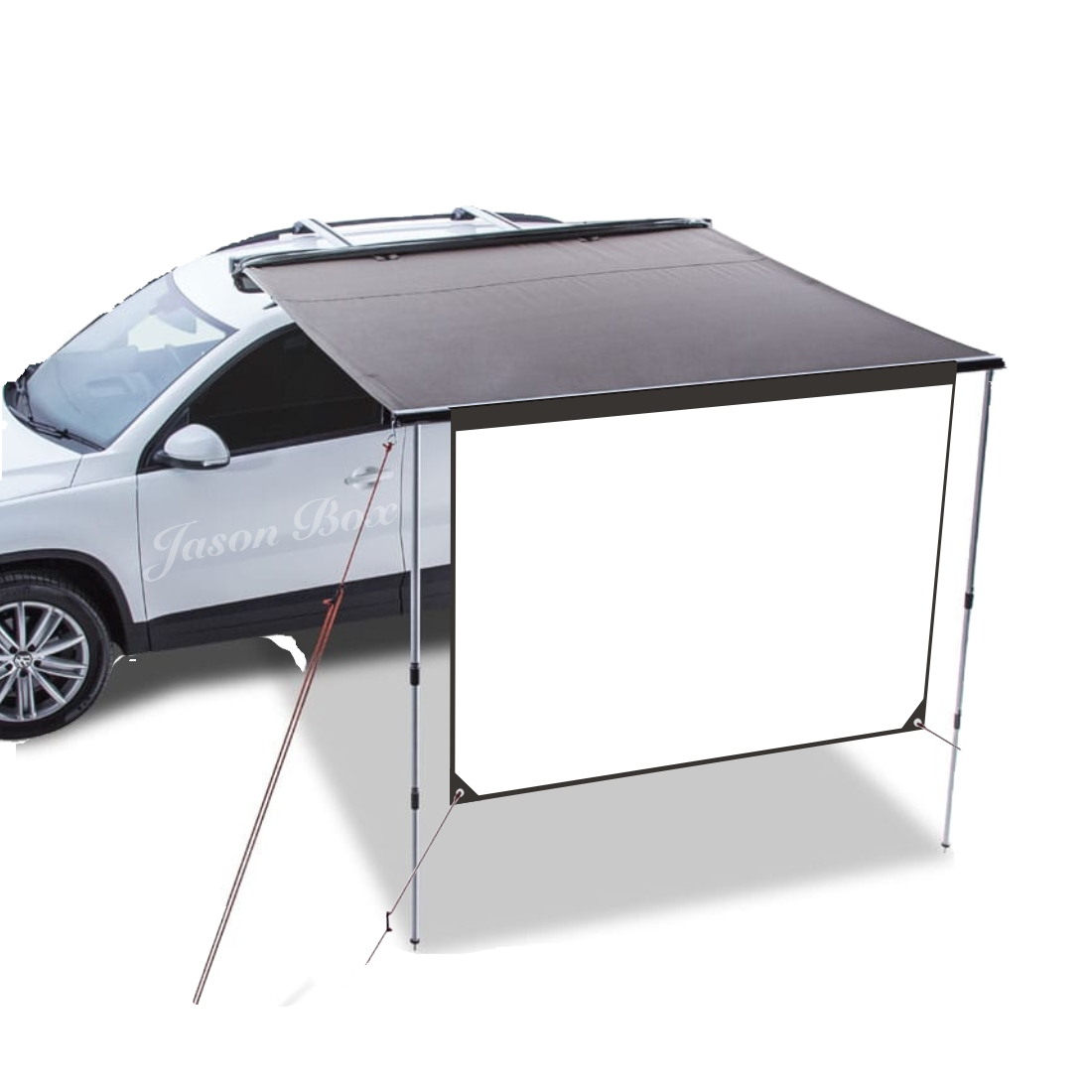 Jason Camping High-quality Car Side Curtain Special 1.25*1.25M/1.8*1.4M HD Projection Screen Folding Portable Outdoor Cinema