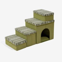 Nouvelle rampe d'escalier pliable antidérapante portable pour animaux de compagnie 2026 avec rangement pour petits chiens et chats en polyester durable