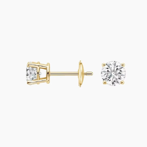 Boucles d'oreilles clous de luxe en moissanite ronde, en argent S925, élégantes, solitaires, légères, pour usage quotidien, cadeau pour femme - Product Image 3