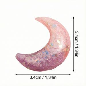 Perline Luna Firefly in Resina, Accessori Fai-da-Te per Collane, Custodie per Telefoni, Portachiavi, Ornamenti per Auto, Materiale Decorativo, Ciondolo a <span class=keywords><strong>Mezzaluna</strong></span> - Product Image 6