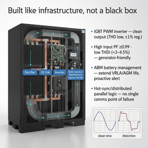 Eaton Power <span class=keywords><strong>Xpert</strong></span> 9395 UPS 200KVA 275KVA 300KVA 400KVA 500KVA Alimentation UPS en ligne industrielle à double conversion triphasée - Product Image 4