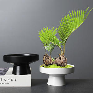 <span class=keywords><strong>Assiette</strong></span> à fruits en céramique, Pot de fleur à pieds bol de service de bonbons <span class=keywords><strong>assiette</strong></span> d'amuse-gueule plats à salade de Dessert pour la maison - Product Image 3