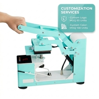 Máquina de Sublimación Semiautomática 4 en 1, Prensa de Transferencia de Calor para Gorras, Tazas, Camisetas, Logotipos, Bolígrafos, Personalización Digital Combinada