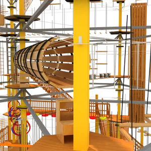 Bettaplay cao ngoài trời thiết bị tập thể dục rừng trẻ em phiêu lưu công viên trở ngại thách thức dây tất nhiên và khóa học trở ngại - Product Image 1