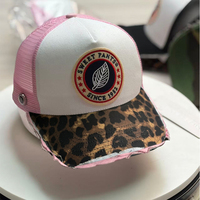 Casquette de baseball Sweet Pants Home Run Trucker en toile vieillie vintage, avec sous-visière à carreaux, réglable et respirante
