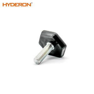 Plaque pivotante Hyderon, pieds réglables, base hexagonale en plastique pour meubles, design minimaliste, durable - Product Image 4
