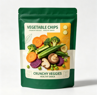Sachet Doypack Mat Personnalisé en PE Qualité Alimentaire avec Fermeture Zip Refermable pour Chips de Légumes et Aliments Séchés