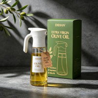 Vente d'usine – Bouteille en verre de 200 ml pour huile d'olive, vaporisateur de cuisine domestique avec boucle à ressort, flacon pulvérisateur atomiseur en verre