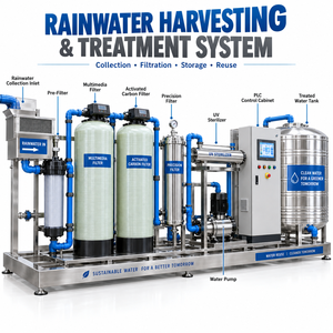 Sistema Automático de Recolección y Tratamiento de <span class=keywords><strong>Agua</strong></span> de <span class=keywords><strong>Lluvia</strong></span>, Equipo de Filtración Industrial para Riego, Construcción y Reutilización de <span class=keywords><strong>Agua</strong></span> - Product Image 1